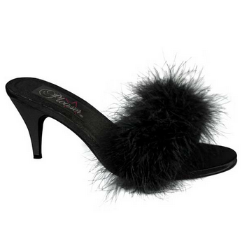 marabou feather slippers